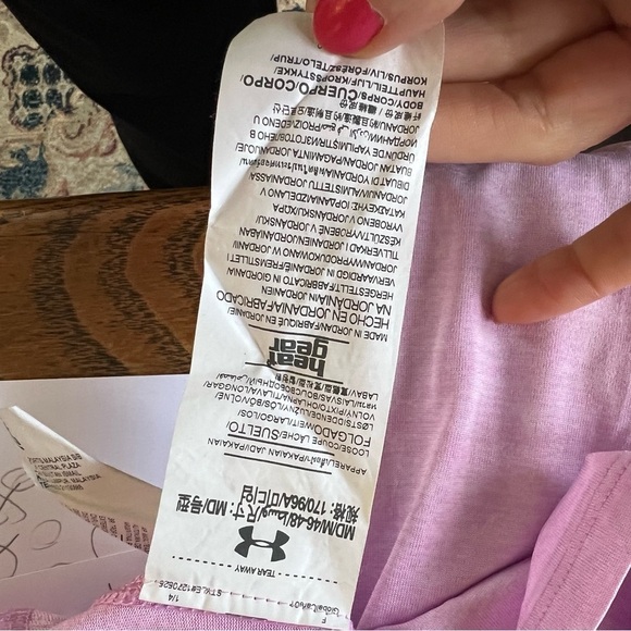 Under Armour Lilac  Half Zip Long Sleeve Heat Gear Long Sleeve Pullover Shirt - Picture 12 of 16